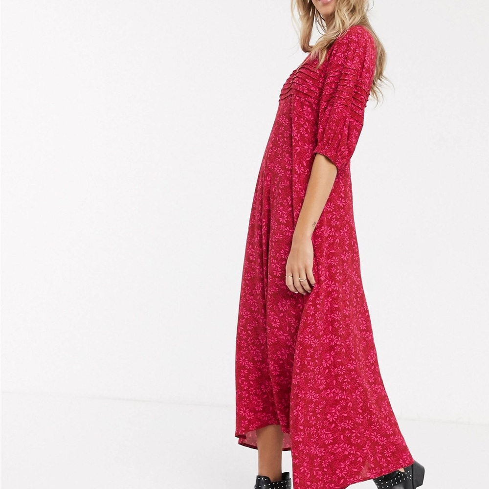 NWT Free People Jessie Ditsy Floral Print Midi Dress Size 8